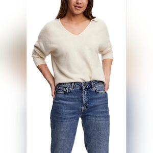 VERO MODA Doffy Long-Sleeve V-Neck Sweater Very Soft, Oversized Size S New